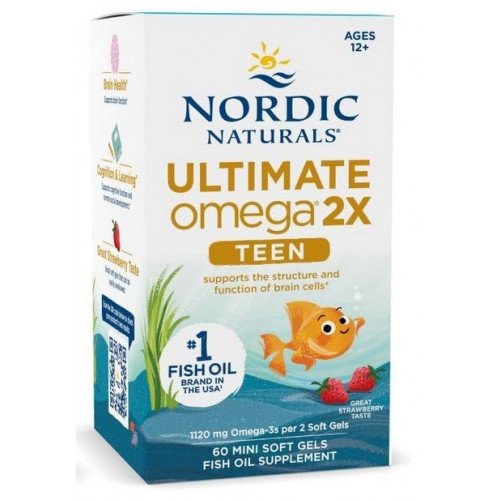 Nordic Naturals Omega-3 Jordgubb framsida