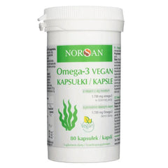 Norsan Omega-3 Vegan baksida med näringsfakta