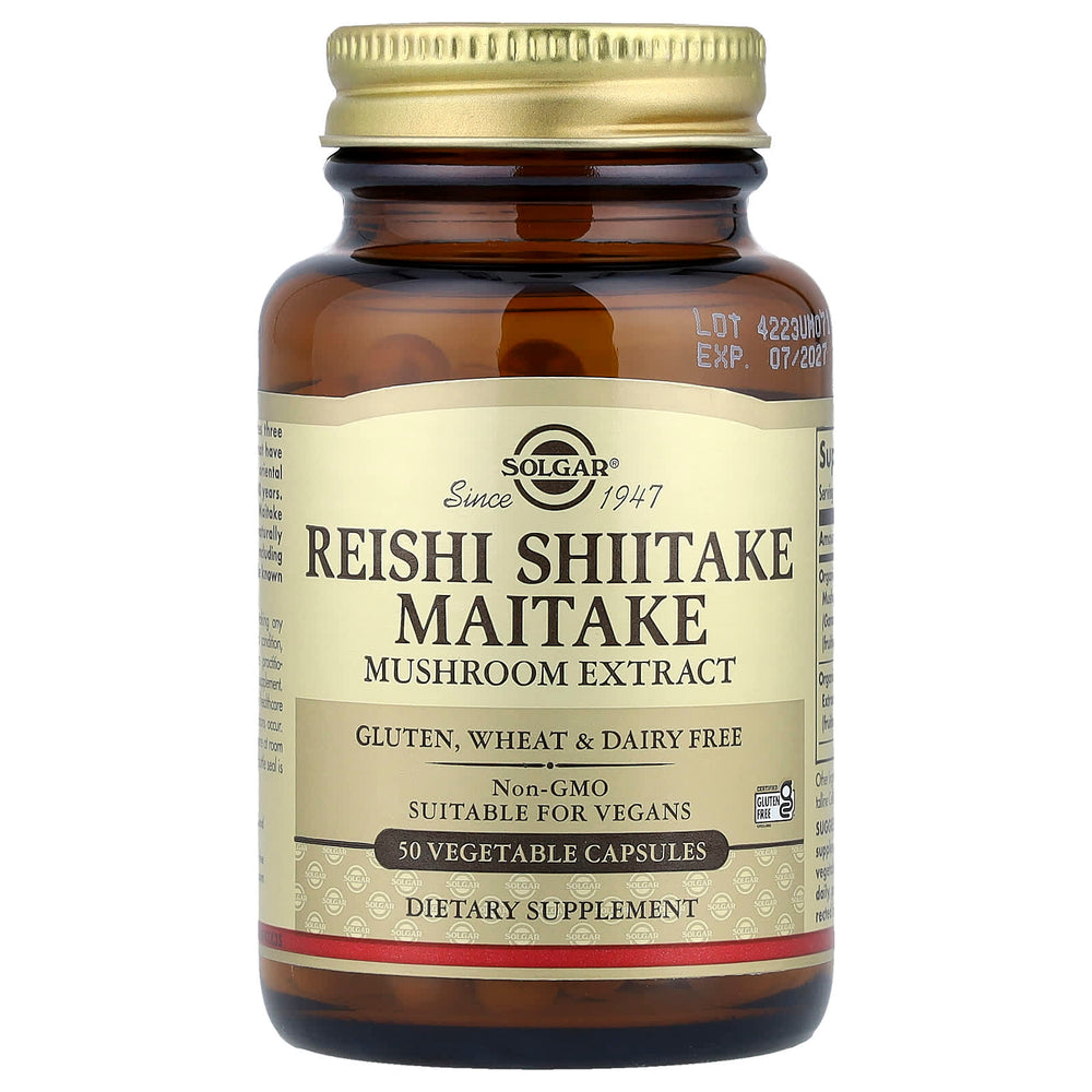 Reishi, Shiitake & Maitake Svampextrakt framsida