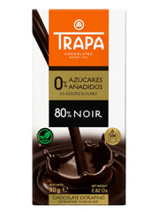 Trapa - Dark Chocolate 80% Sugar-Free Gluten-Free 80g
