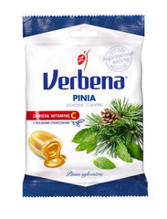 Verbena Herbal Candies Pine baksida näringsfakta