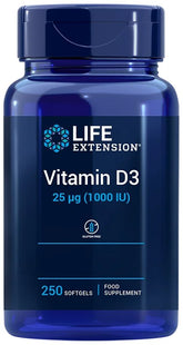 Vitamin D3 1000IU – 250 kapslar framsida