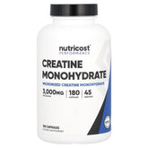 Nutricost - Kreatin Monohydrat Kapsler - 180 Kapsler