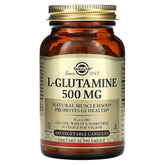 L-Glutamine 500 mg framsida på flaska