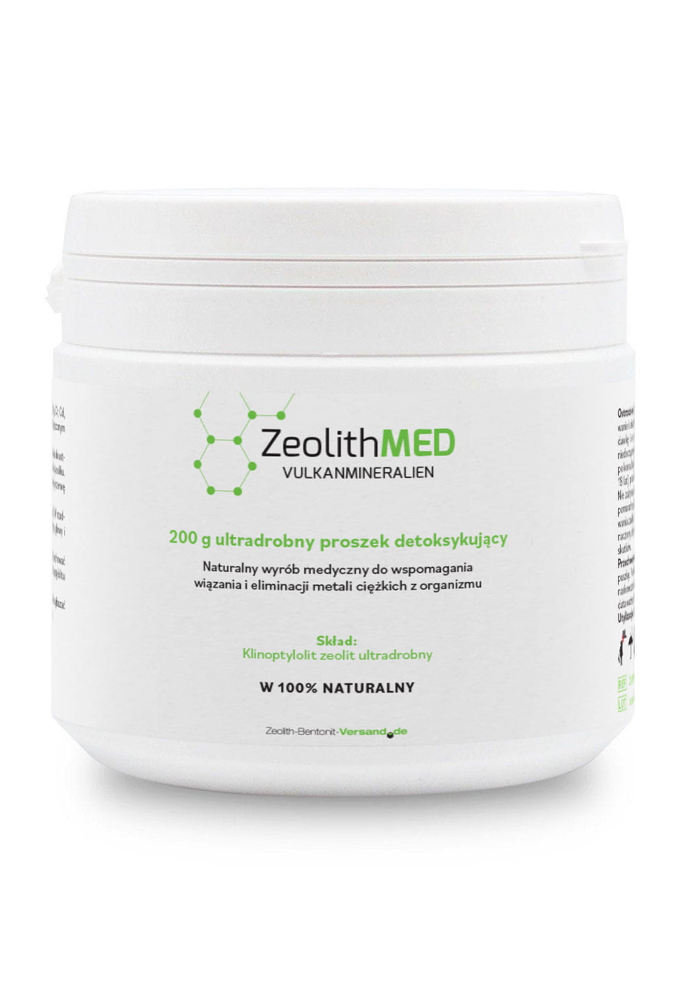 Zeolithmed Ultrafin medicinsk zeolit 200g framsida
