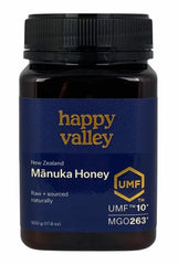 Happy Valley Mānuka Honey UMF 10+ 500g framsida