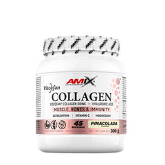 Amix Viscofan Collagen Drink in Pinacolada flavor, supports muscle, bones, and immunity, 45 servings, 300g container.