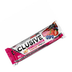 Amix Exclusive Protein Bar with 25% protein in Forest Fruits flavor, perfect for muscle support and snacking.