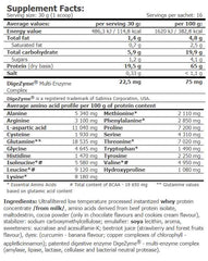 Amix Extreme Protein Formula näringsfakta-etikett
