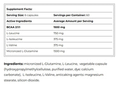 Amix - L-Glutamine + BCAA - 360 Kapsler