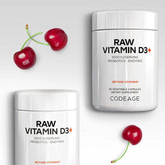 Codeage - Raw Vitamin D3+ - 60 Vcaps - 60 Vegetable Caps