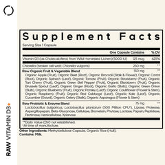 Codeage - Raw Vitamin D3+ - 60 Vcaps - 60 Vegetable Caps