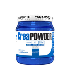 Yamamoto Nutrition Crea Powder jar, 500g unflavoured creatine monohydrate supplement for optimal performance.
