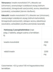 BioTechUSA - Kreatiini Zero - Kuuluvat tabletit