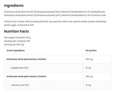 Echinacea Extract – 166 dagliga doser baksida