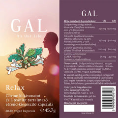 Gal Lemon Balm Extract & L-Theanine Caps baksida