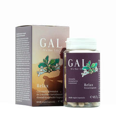 GAL Relax natural supplement for calming, promoting relaxation and mental clarity, 60 vegan capsules.