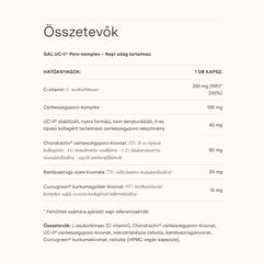 UC-II Pork Complex – Ledstöd baksida näringsfakta
