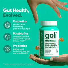 Goli - Zero Sugar Pre + Post + Probiotics Gummies - 60 Gummies
