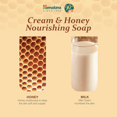Himalaya - Cream & Honey Nourishing Soap - 75g (LYHYT PARASTA ENNEN -PVM 2026-08-30)