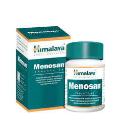 Himalaya Menosan tablets for women's reproductive health support during menopause.