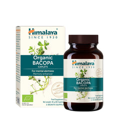 Himalaya Organic Bacopa caplets for memory enhancement and mental alertness, 2-month supply.