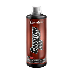 IronMaxx Carnitine Pro Liquid supplement bottle with high L-carnitine concentration and added vitamin B6.