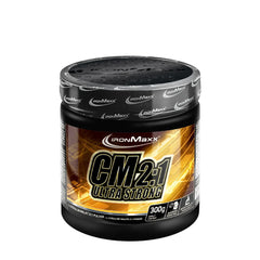 Ironmaxx CM 2:1 Ultra Strong Citrulline Malate 300g powder container for athletes and fitness enthusiasts.