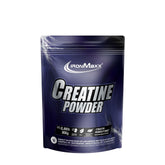 Ironmaxx Creatine Powder packaging featuring high-quality creatine monohydrate, 300g, vegan-friendly.