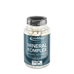Ironmaxx Mineral Complex supplement bottle with 130 capsules providing essential minerals and trace elements.