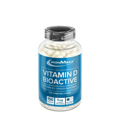 Ironmaxx Vitamin D Bioactive supplement bottle with 150 capsules, providing essential vitamin D3 for health.