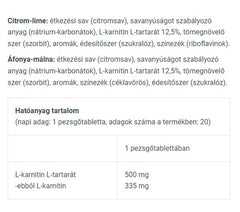 L-Carnitin Effervescent näringsfakta-etikett