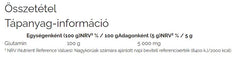 L-Glutamine 100% Pure ingredienser etikett