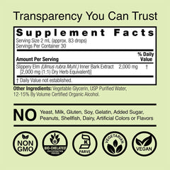 Slippery Elm Extract baksida näringsfakta