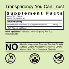 Nature's Answer - Reishi Mushroom - 90 Vcaps