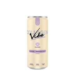 Nanosupps Collagen Vibe drink with mango-passion fruit flavor, 1000 mg collagen, zero sugar, and color free.