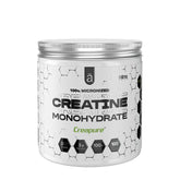 Nanosupps Creatine Monohydrate Creapure® powder container, 100% micronized, vegan, keto-friendly, no added sugars.