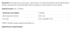 Fucus Brunalg baksida med näringsfakta
