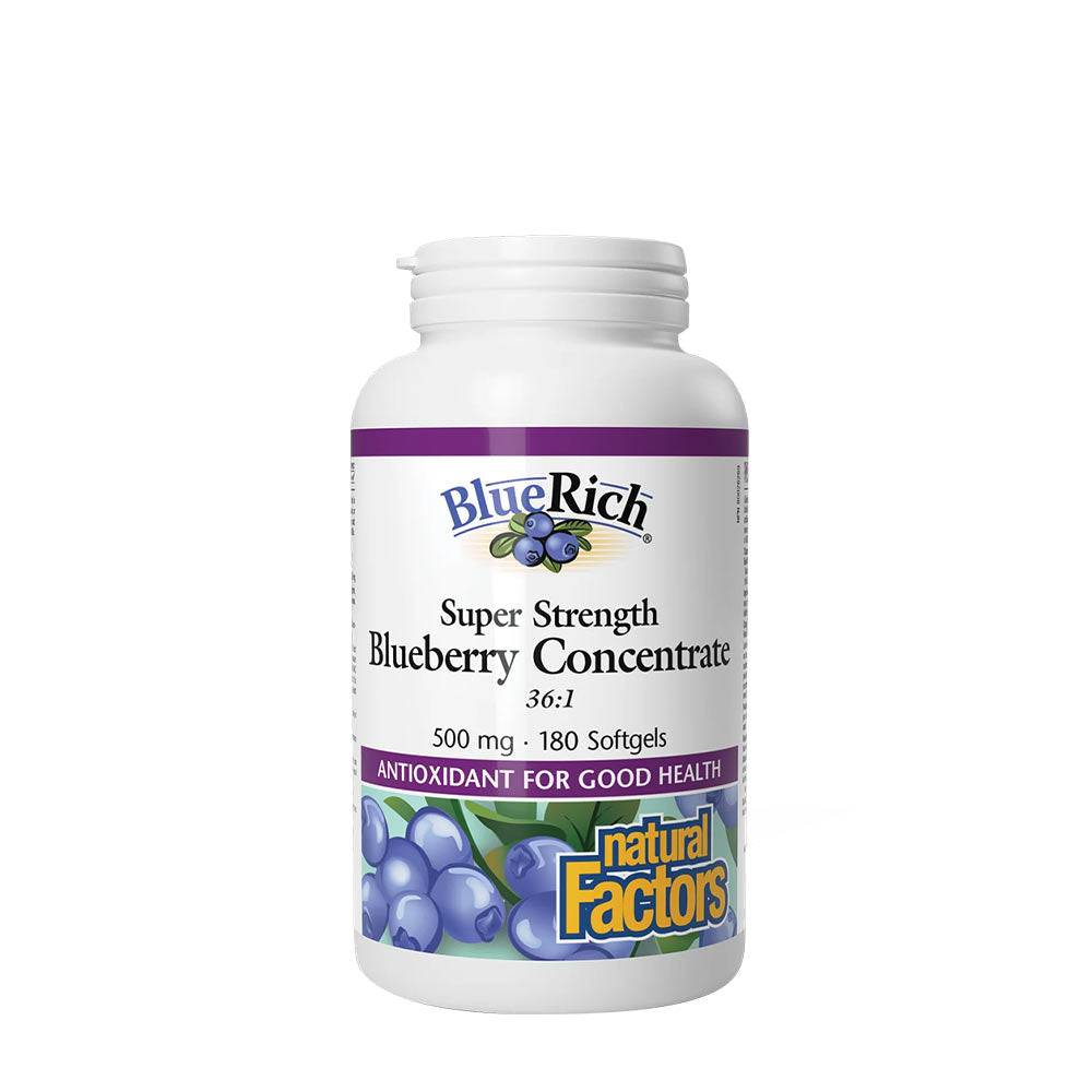 Natural Factors - Super Strength Blueberry Concentrate - 500 mg