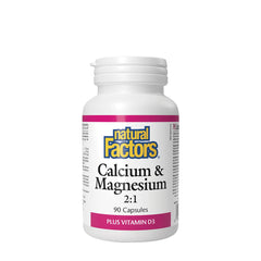 Natural Factors - Calcium & Magnesium 2:1 - 90 Caps