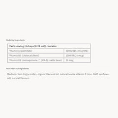 Natural Factors - K2+D3+A 50mcg/1000IU/500IU - 30ml