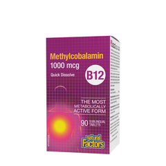Natural Factors B12 Methylcobalamin baksida näringsfakta
