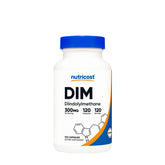 Nutricost DIM Capsules 300 mg dietary supplement, 120 vegetarian capsules for enhanced absorption.