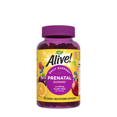 Nature's Way Alive! Prenatal Gummy Multivitamins with Plant DHA for healthy pregnancy support.