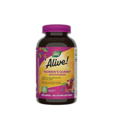 Nature's Way Alive! Women’s Gummy Multivitamin bottle with mixed berry flavor, 130 gummies for overall health support.