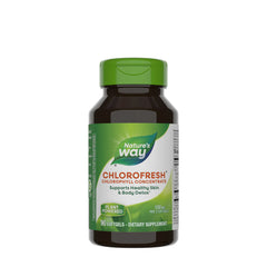 Nature's Way Chlorofresh Chlorophyll Concentrate softgels for detox support and healthy skin.