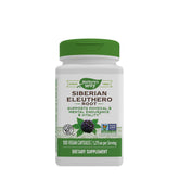 Nature's Way Siberian Eleuthero root supplement in vegan capsules for endurance and vitality.