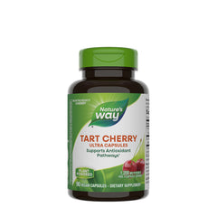 Nature's Way Tart Cherry Ultra Capsules bottle with 1200 mg of Montmorency cherries for antioxidants.