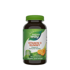 Nature's Way Vitamin C Gummies bottle for immune health support, orange flavored, 120 gummies.