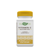 Nature's Way Vitamin C with Rose Hips supplement bottle, supports immune health and contains 100 capsules.